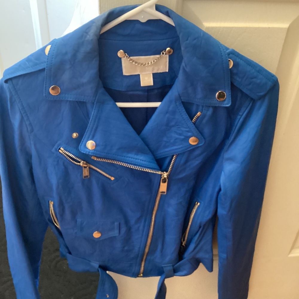 Blue leather Michael kors